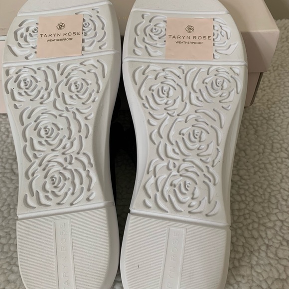 Taryn Rose Sammi Black Suede Flower Sandals - Picture 5 of 7